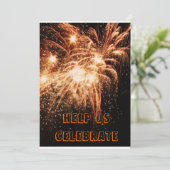 Carte d'invitation de Fireworks Party (Debout devant)