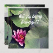 Carte d'invitation de fleurs Zen (Devant / Derrière)