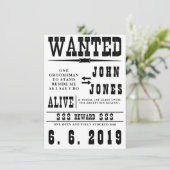 Carte d'invitation de garçon d'honneur Wanted à l' (Debout devant)
