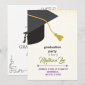 carte d'invitation de graduation (Devant / Derrière)