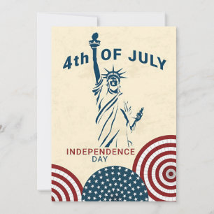 Carte d'invitation de la 4 juillet patriotique