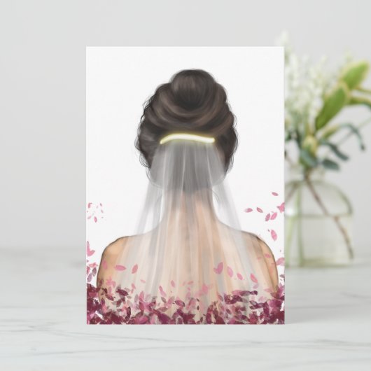 Carte d'invitation de la douche nuptiale (Debout devant)