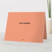 Carte d'invitation de la fête costumée d'Halloween (Dos)