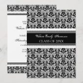 Carte d'invitation de la fête de graduation person (Devant / Derrière)