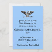 Carte d'invitation de la Force aérienne - Colonel (Dos)
