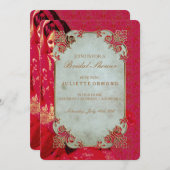 Carte d'invitation de la mariée indienne - Douche  (Devant / Derrière)