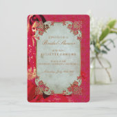 Carte d'invitation de la mariée indienne - Douche  (Debout devant)