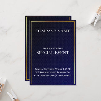 Carte d'invitation de la Marine Blue Corporate Bus