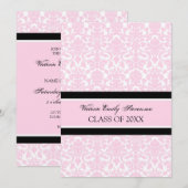 Carte d'invitation de la partie de graduation pers (Devant / Derrière)