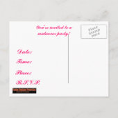 Carte d'invitation de la partie de reprise (Dos)