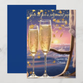 Carte d'invitation de la partie de retraite (Devant / Derrière)