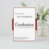 Carte d'invitation de la Red Board Graduation Cele (Debout devant)