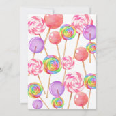 Carte d'invitation de l'anniversaire de souffle (Dos)