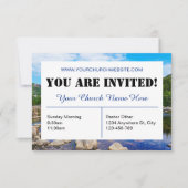 Carte d'invitation de l'église bleue (Devant)