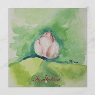 Carte d'invitation de Lotus d'aquarelle