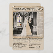 " CARTE D'INVITATION DE MARIAGE " (Devant / Derrière)