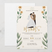 CARTE D'INVITATION DE MARIAGE (Devant / Derrière)