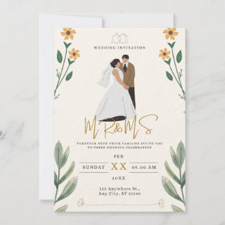 CARTE D'INVITATION DE MARIAGE