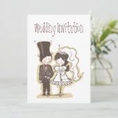 Carte d'invitation de mariage (Debout devant)