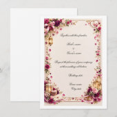 Carte d'invitation de mariage (Devant / Derrière)