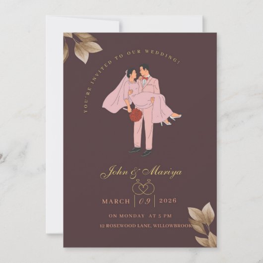 Carte d'invitation de mariage (Devant)