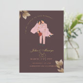 Carte d'invitation de mariage (Debout devant)