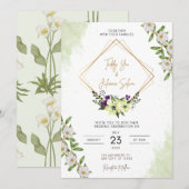 Carte d'invitation de mariage (Devant / Derrière)
