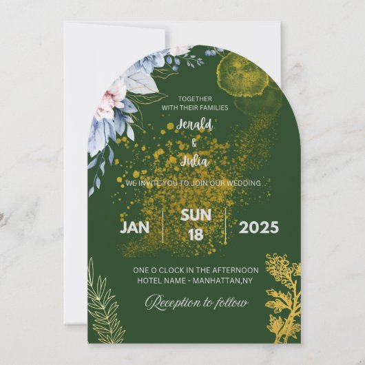 Carte d'invitation de mariage (Devant)