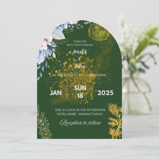 Carte d'invitation de mariage (Debout devant)