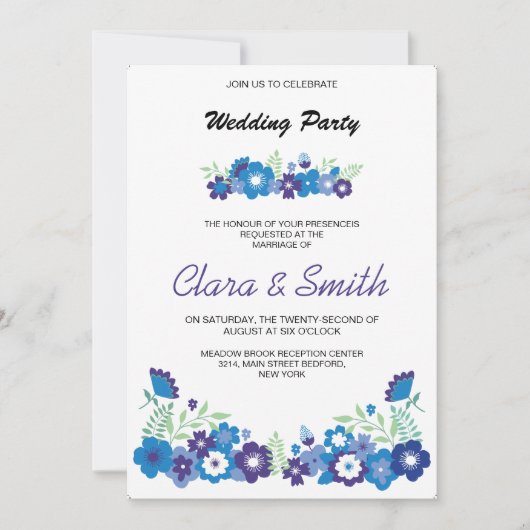Carte d'invitation de mariage (Devant)