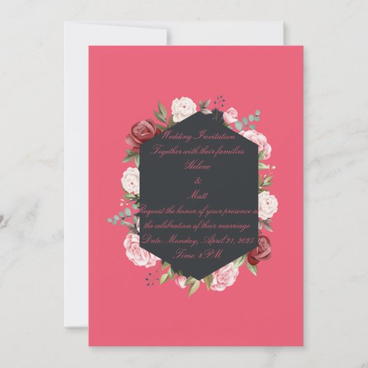 Carte d'invitation de mariage (Devant)