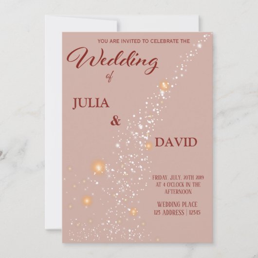 Carte d'invitation de mariage (Devant)