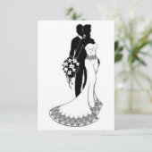 Carte d'invitation de mariage (Debout devant)