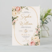carte d'invitation de mariage (Debout devant)
