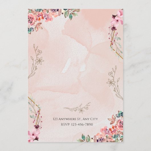 Carte d'invitation de mariage (Dos)