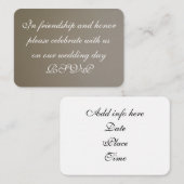 Carte d'invitation de mariage (Devant / Derrière)