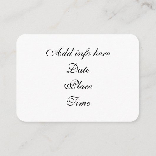 Carte d'invitation de mariage (Dos)