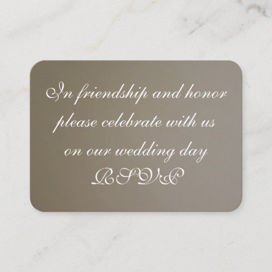 Carte d'invitation de mariage (Devant)