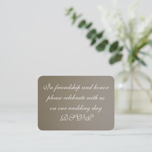 Carte d'invitation de mariage (Debout devant)