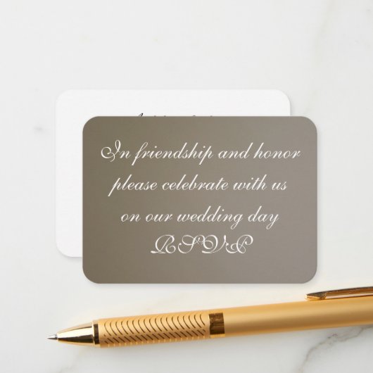 Carte d'invitation de mariage (Devant/Arrière en situation)