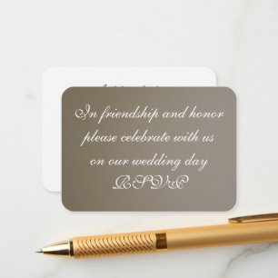 Carte d'invitation de mariage