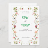 carte d'invitation de mariage (Devant / Derrière)