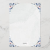 Carte d'invitation de mariage (Verso)