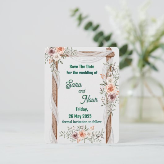 Carte d'invitation de mariage (Debout devant)