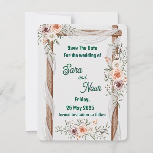 Carte d'invitation de mariage (Devant)