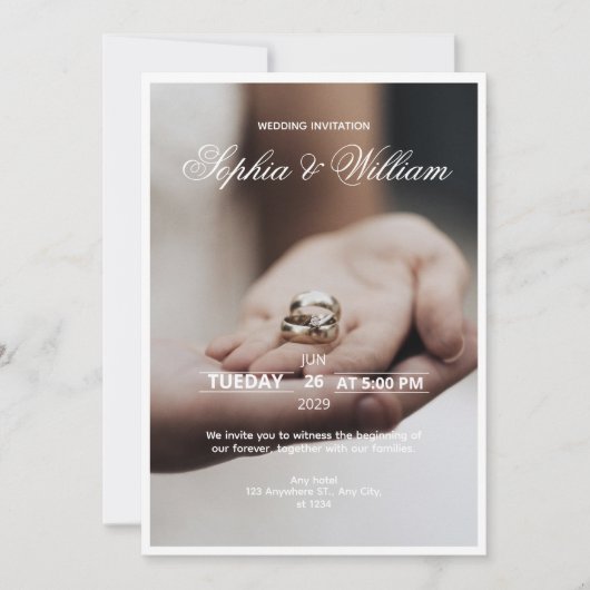 Carte d'invitation de mariage (Devant)