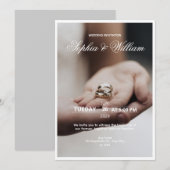 Carte d'invitation de mariage (Devant / Derrière)