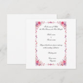 Carte d'invitation de mariage (Devant / Derrière)