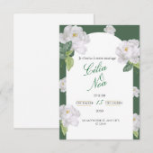 carte d'invitation de mariage (Devant / Derrière)