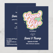 Carte d'invitation de mariage (Devant / Derrière)